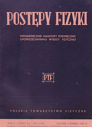 Postępy fizyki nr 1-3/1951