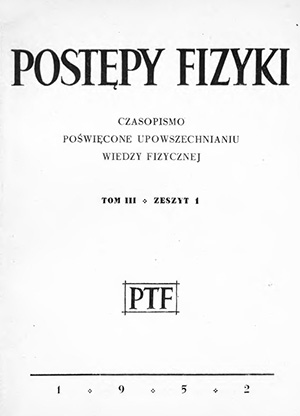 Postępy fizyki nr 1/1952