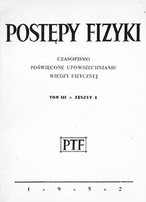 Postępy fizyki nr 1/1952