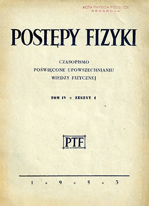 Postępy fizyki nr 1/1953