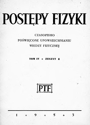 Postępy fizyki nr 4/1953