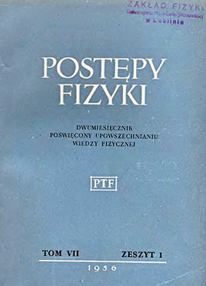 Postępy fizyki nr 1/1956