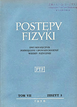 Postępy fizyki nr 3/1956