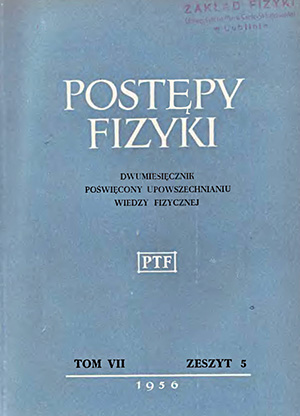 Postępy fizyki nr 5/1956