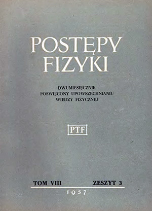 Postępy fizyki nr 3/1957