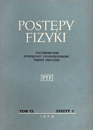 Postępy fizyki nr 3/1958