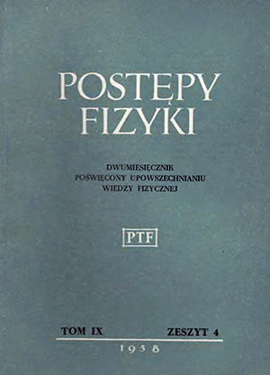 Postępy fizyki nr 4/1958