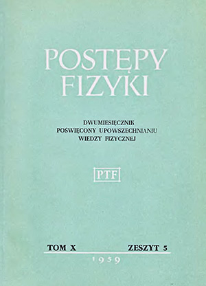 Postępy fizyki nr 5/1959