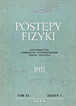 Postępy fizyki nr 1/1960