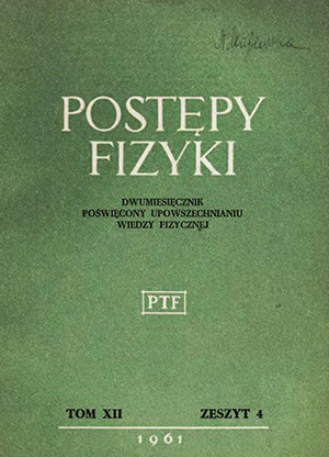 Postępy fizyki nr 4/1961