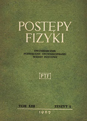 Postępy fizyki nr 5/1962