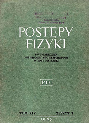 Postępy fizyki nr 3/1963