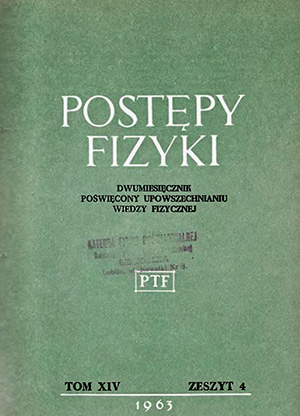 Postępy fizyki nr 4/1963