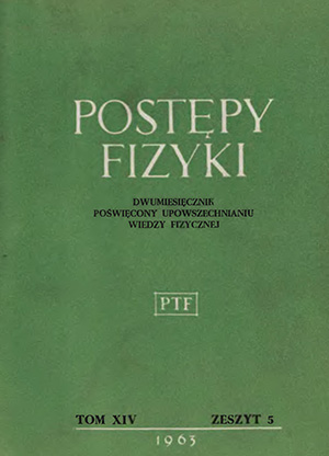 Postępy fizyki nr 5/1963