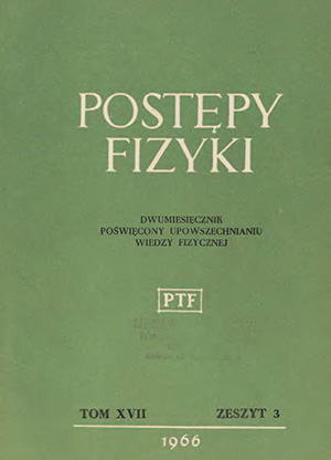 Postępy fizyki nr 3/1966