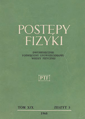 Postępy fizyki nr 3/1968