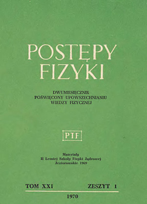 Postępy fizyki nr 1/1970