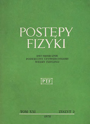 Postępy fizyki nr 2/1970