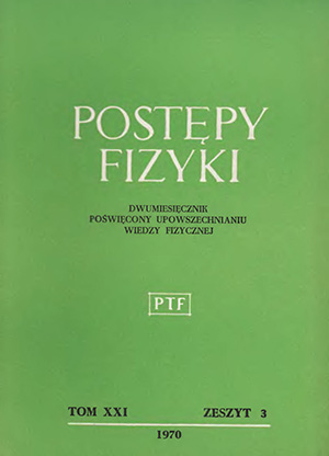 Postępy fizyki nr 3/1970