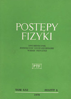 Postępy fizyki nr 5/1970