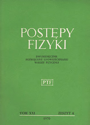 Postępy fizyki nr 6/1970