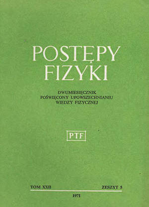 Postępy fizyki nr 5/1971