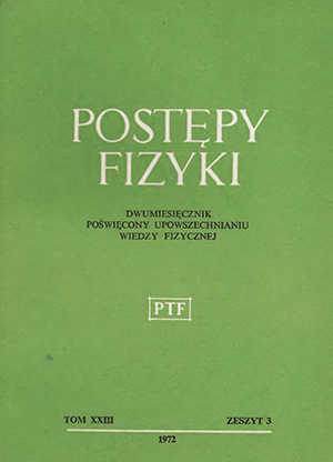 Postępy fizyki nr 3/1972