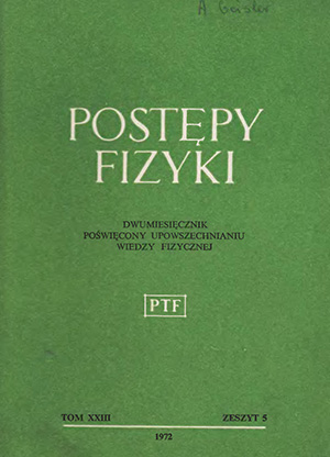 Postępy fizyki nr 5/1972