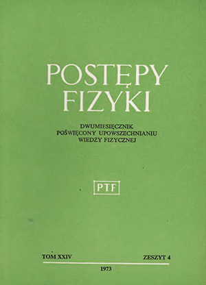 Postępy fizyki nr 4/1973