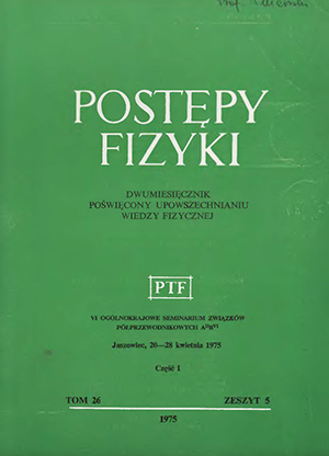 Postępy fizyki nr 5/1975