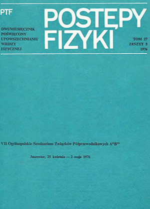 Postępy fizyki nr 5/1976