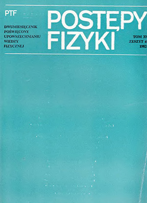 Postępy fizyki nr 4/1982