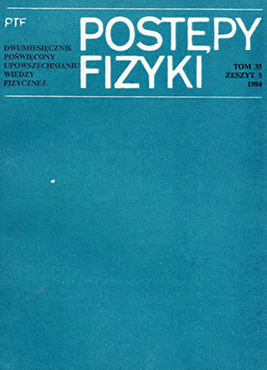 Postępy fizyki nr 3/1984