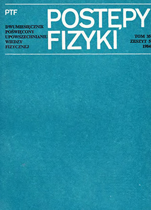 Postępy fizyki nr 5/1984