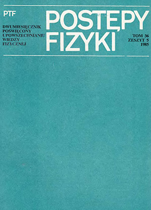 Postępy fizyki nr 5/1985