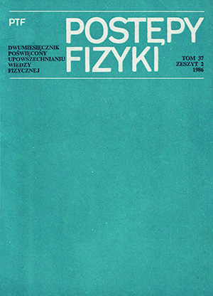 Postępy fizyki nr 2/1986