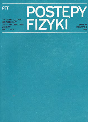 Postępy fizyki nr 3/1988