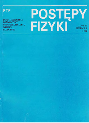 Postępy fizyki nr 1/1992