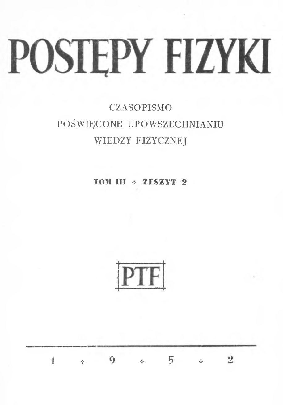 Postępy Fizyki 3 (2) 1952