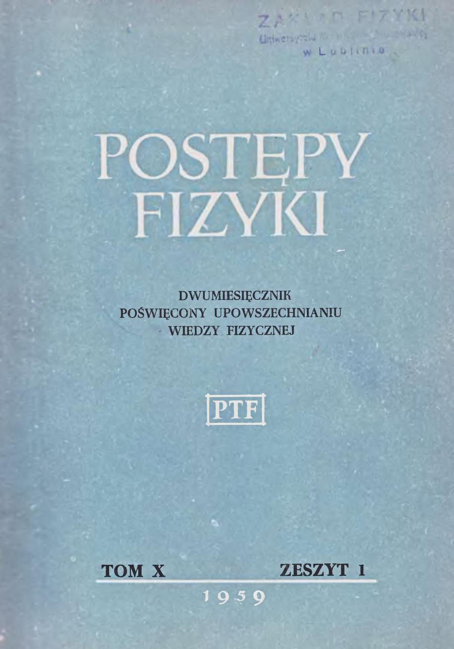 Postępy Fizyki 10 (1) 1959