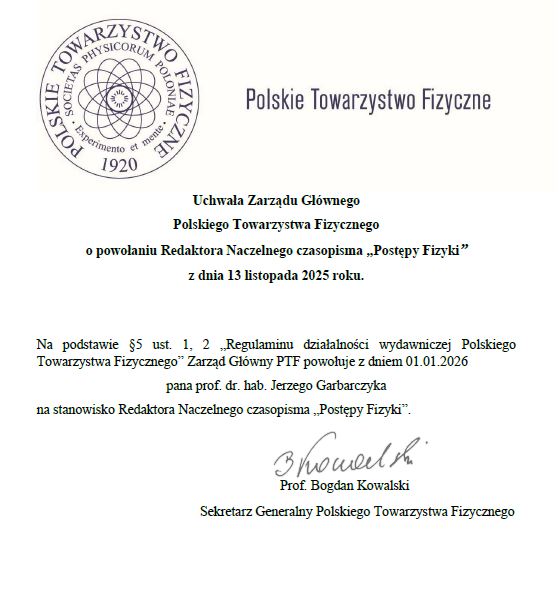 Uchwała ZG PTF