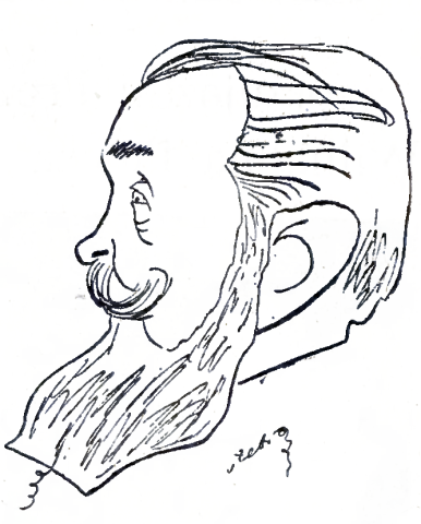 prof. Jan Wesołowski - karykatura 1950