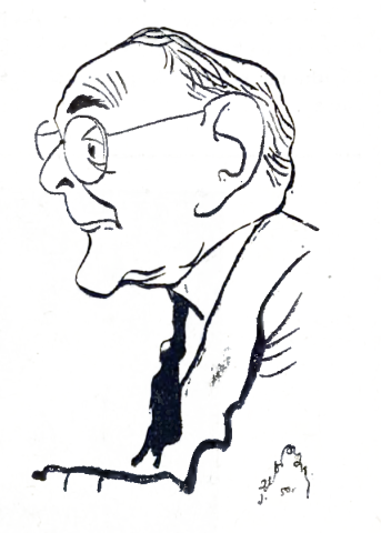 prof. Stanisław Loria - karykatura 1950