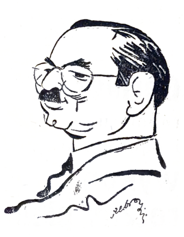 prof. Szczepan Szczeniowski - karykatura 1950